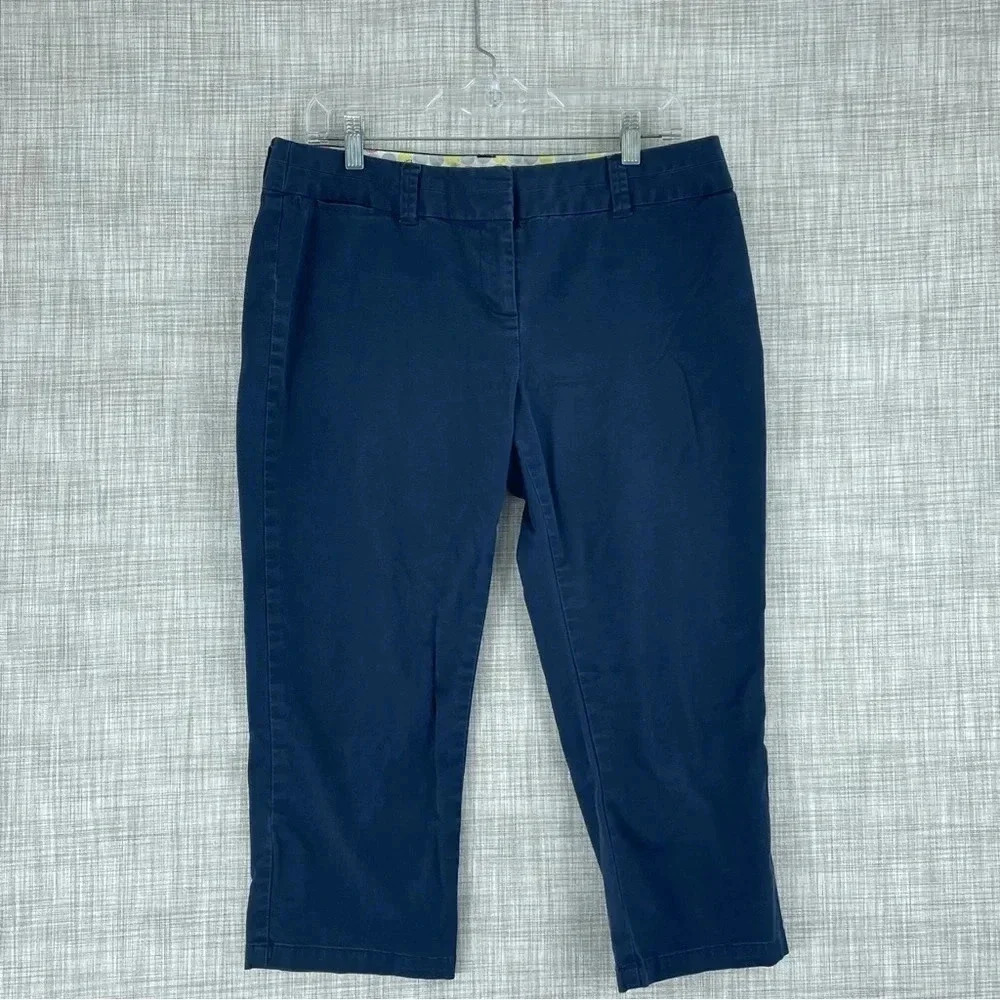 Boden Womens Size 10P Capri navi blue pats 2768